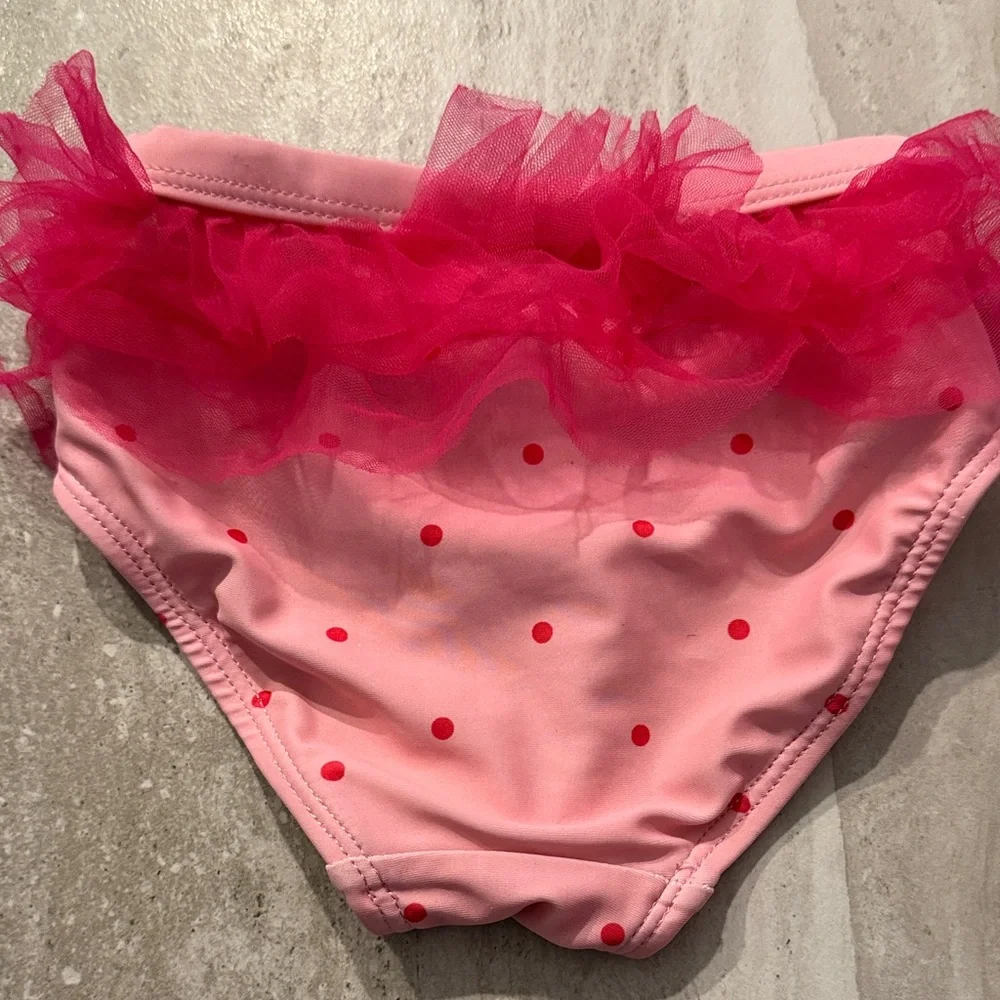 Disney Pink Polka Dot Ruffle Swim Bottoms